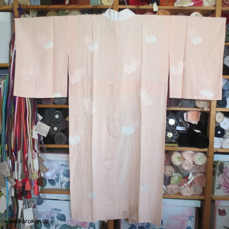 Shibori Elemente Päonien Seidendamast Juban Unterkimono
