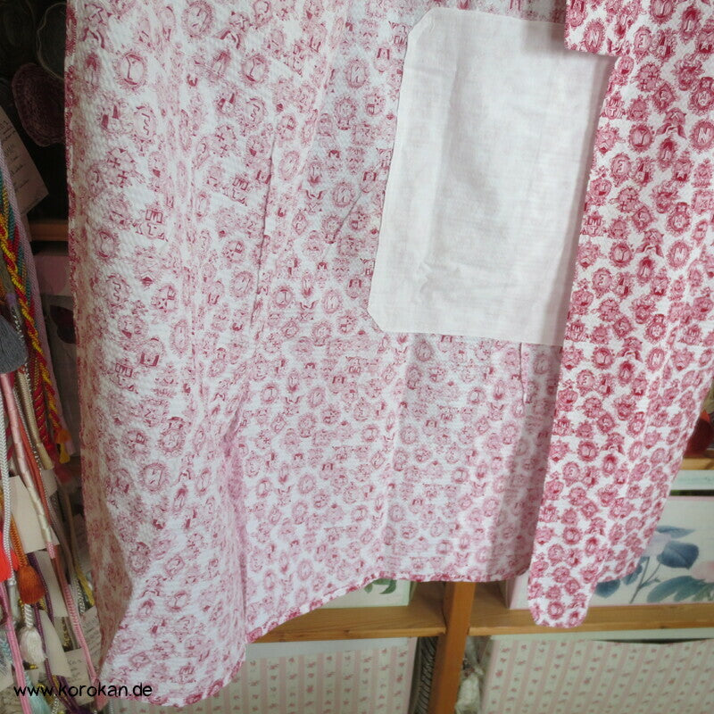 Nemaki Schlaf Kimono, Wappendruck rot