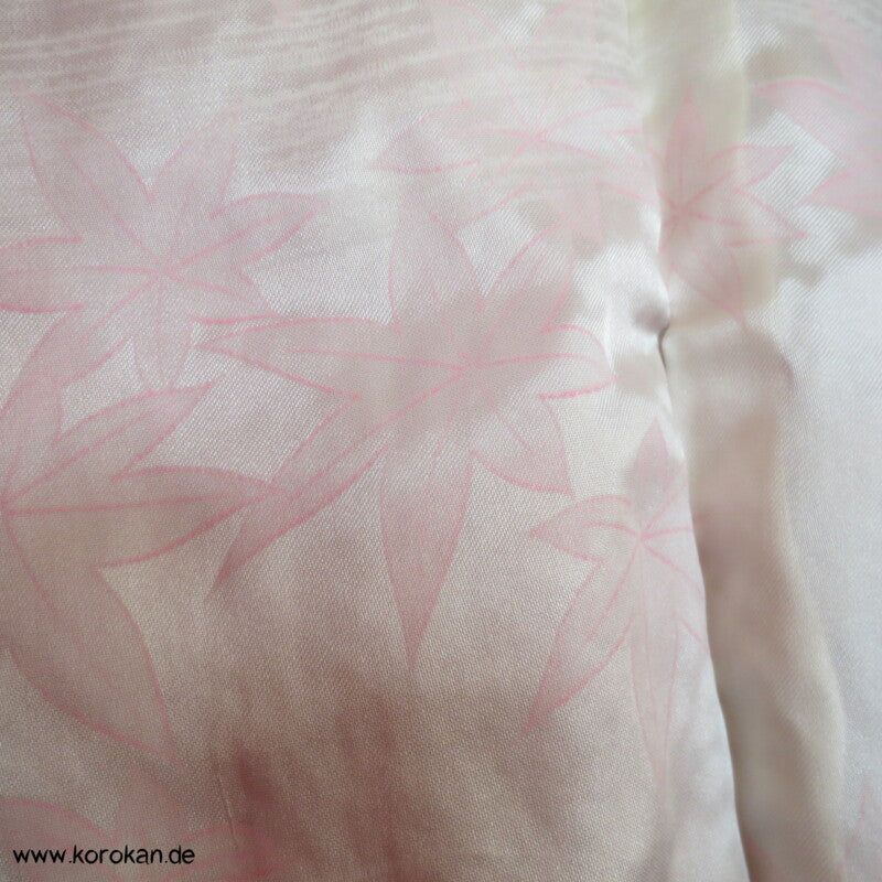 Full Shibori Bambuswedel Haori Kimono Jacke weiß - dunkelrot