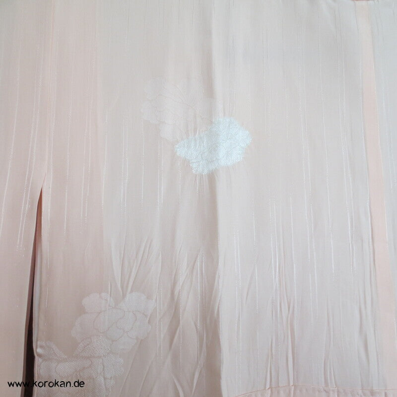 Shibori Elemente Päonien Seidendamast Juban Unterkimono