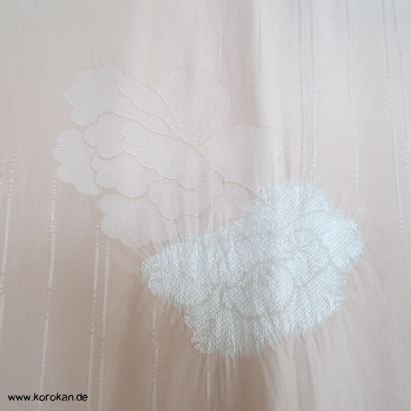 Shibori Elemente Päonien Seidendamast Juban Unterkimono