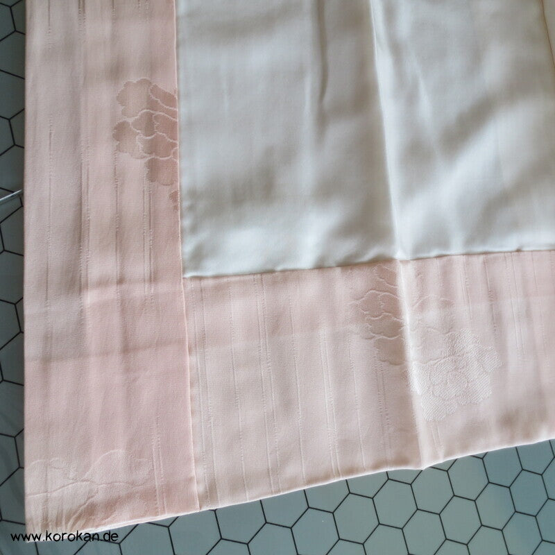 Shibori Elemente Päonien Seidendamast Juban Unterkimono