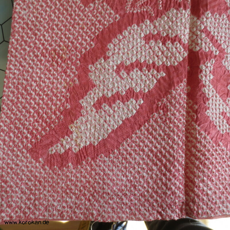 Homongi Seiden Kimono, Full Shibori Paulownia in altrosa