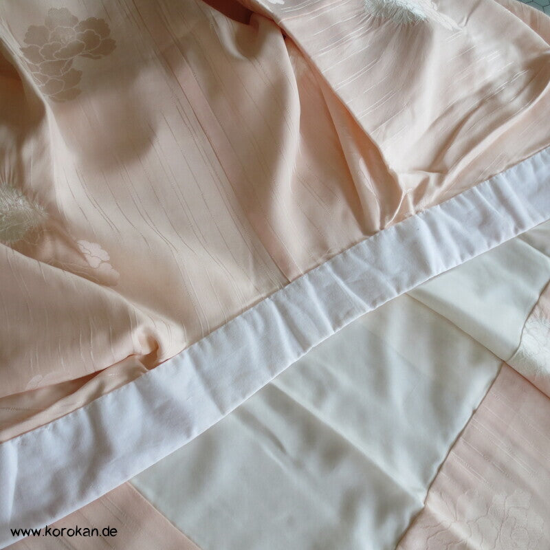 Shibori Elemente Päonien Seidendamast Juban Unterkimono