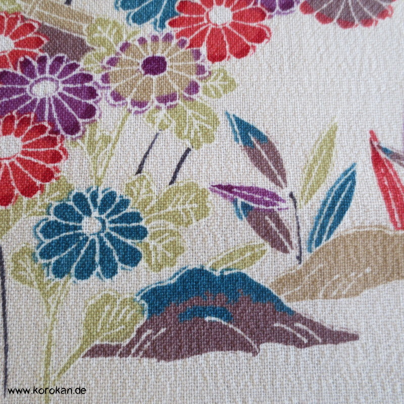 Blüten am Fluss Wolle Kimono Stoffrest