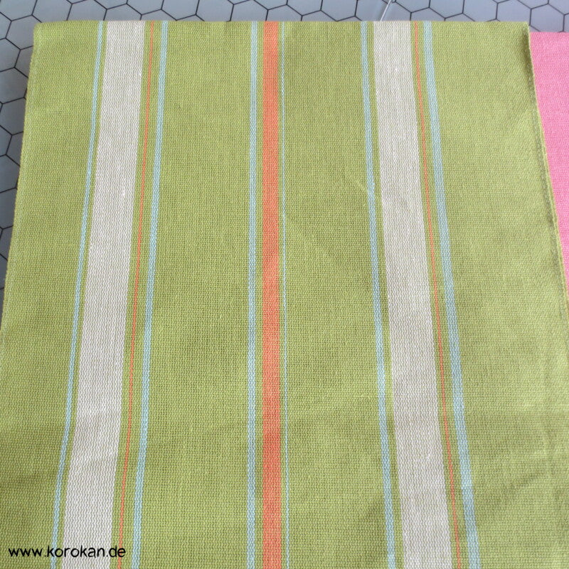 Streifen (Heko) Obi aus grob gewebtem Asa - Hanf