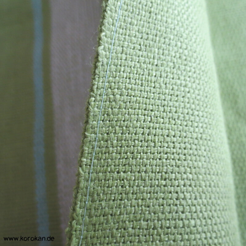 Streifen (Heko) Obi aus grob gewebtem Asa - Hanf