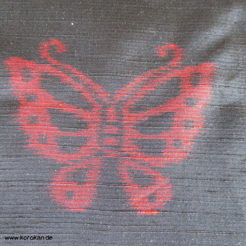 Noren Vorhangschal Tsumgi Kimono Seide, Schmetterlinge