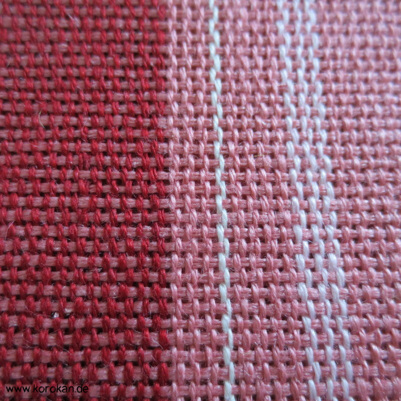 Streifen (Heko) Obi aus grob gewebtem Asa - Hanf