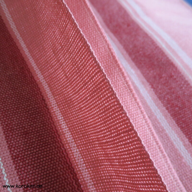 Streifen (Heko) Obi aus grob gewebtem Asa - Hanf