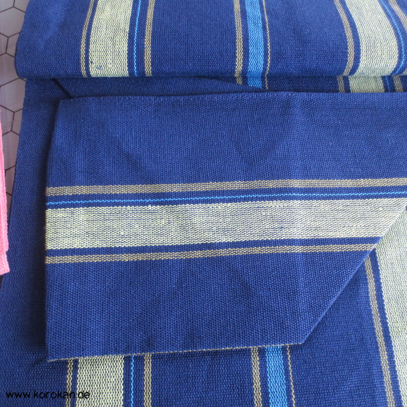 Streifen (Heko) Obi aus grob gewebtem Asa - Hanf