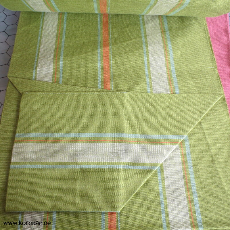 Streifen (Heko) Obi aus grob gewebtem Asa - Hanf