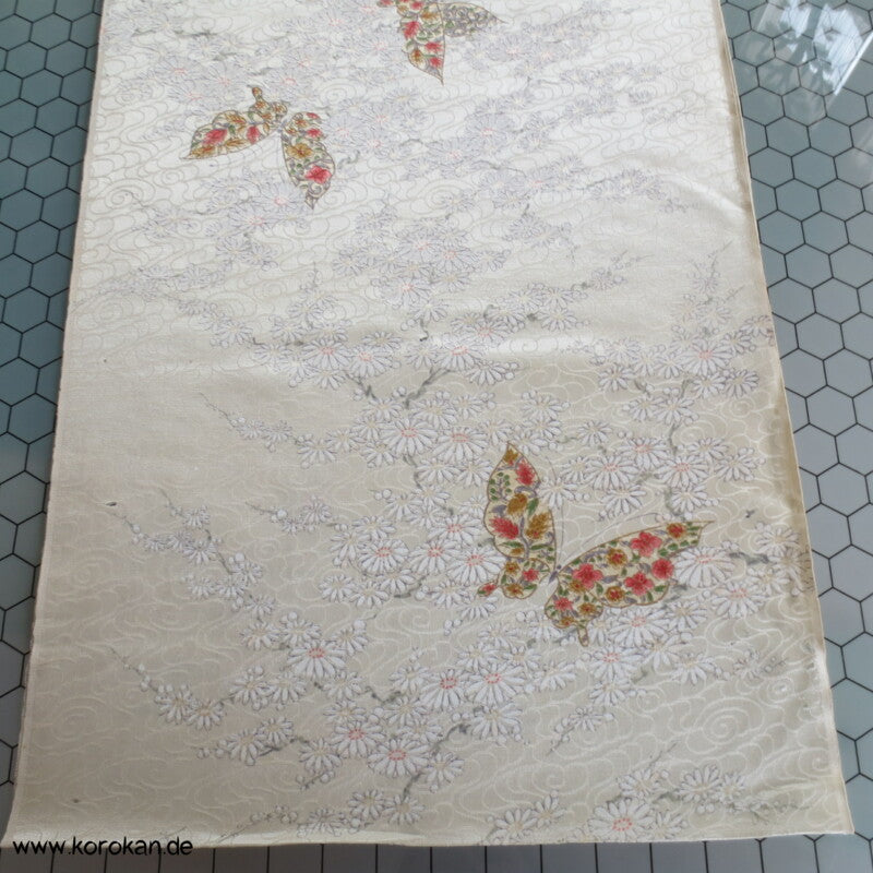 Schmetterling und Wellen Seide / Wolle Kimono Damast