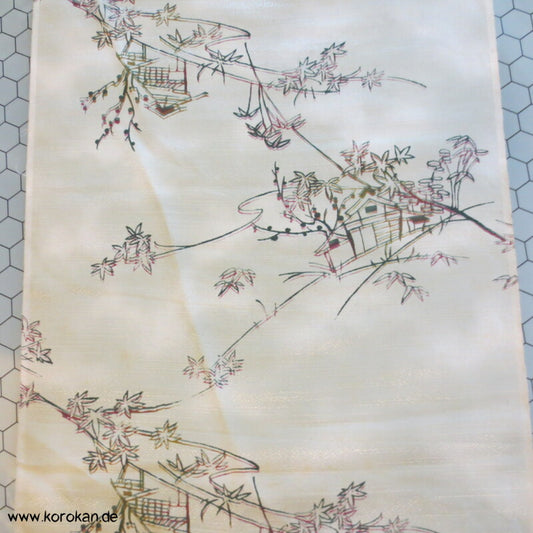 abstrahiertes Häusermuster Kimono Seide