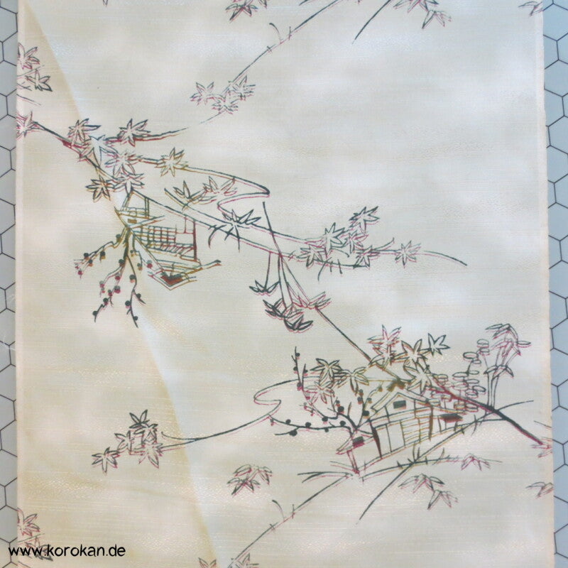 abstrahiertes Häusermuster Kimono Seide