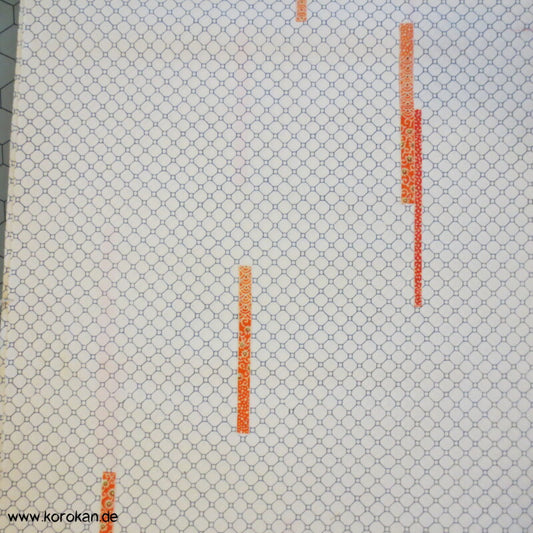 Netz mit Musterstreifen Kimono Wolle