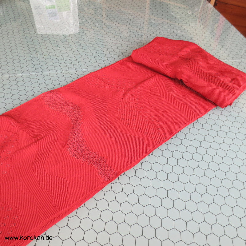 Shibori Wellen rostrot kreppige Kimono Seide