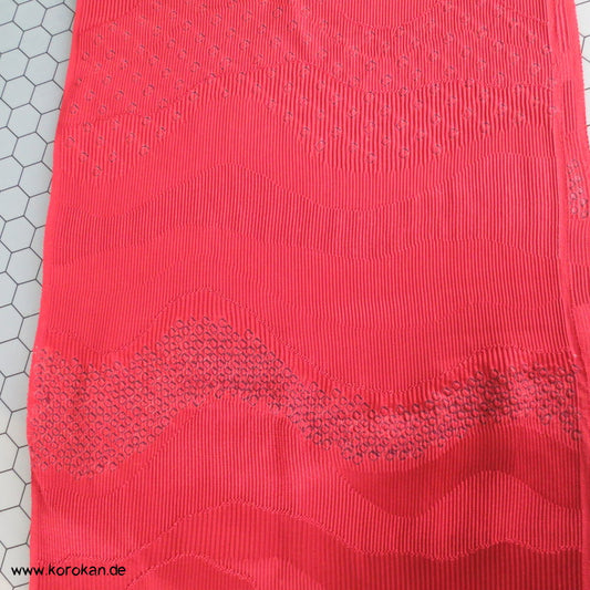 Shibori Wellen rostrot kreppige Kimono Seide