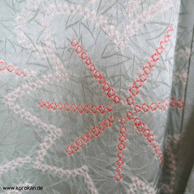Ahornblätter Shibori Seiden Komon Kimono