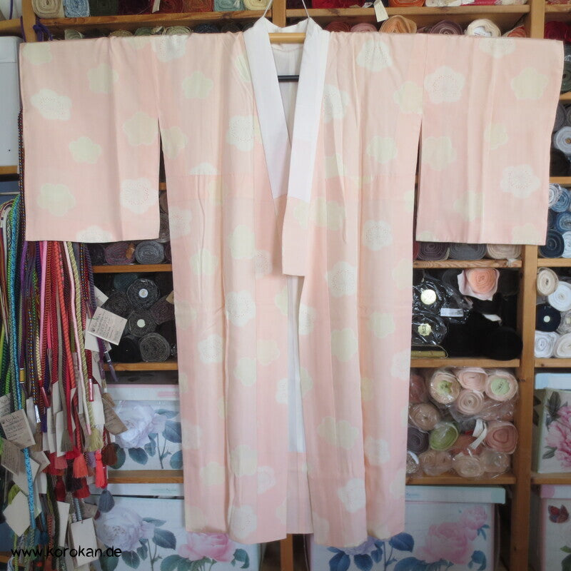 Ume Blüten Seidencrepe Juban Unterkimono