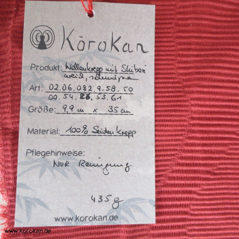 Shibori Wellen rostrot kreppige Kimono Seide