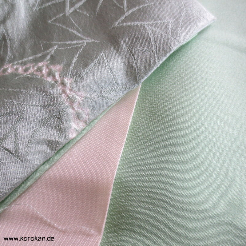 Ahornblätter Shibori Seiden Komon Kimono
