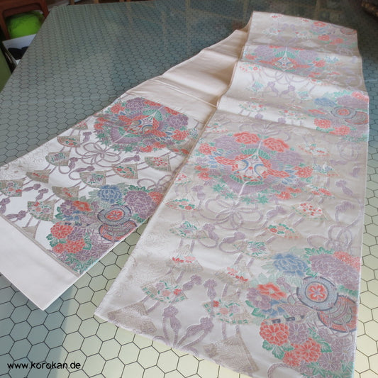 Kranich Kusudama Brokat Fukuro Seidenbrokat Obi Kimonogürtel