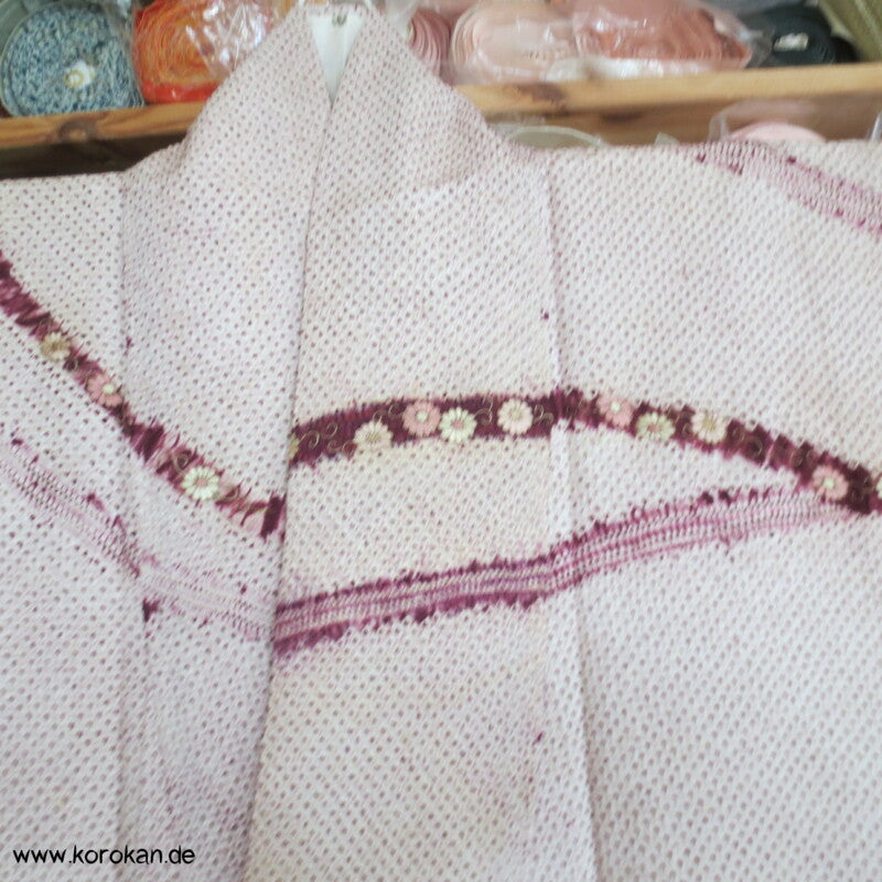Antiker Shibori - Stickerei Homongi Kimono