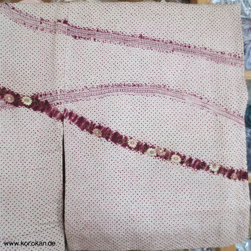 Antiker Shibori - Stickerei Homongi Kimono