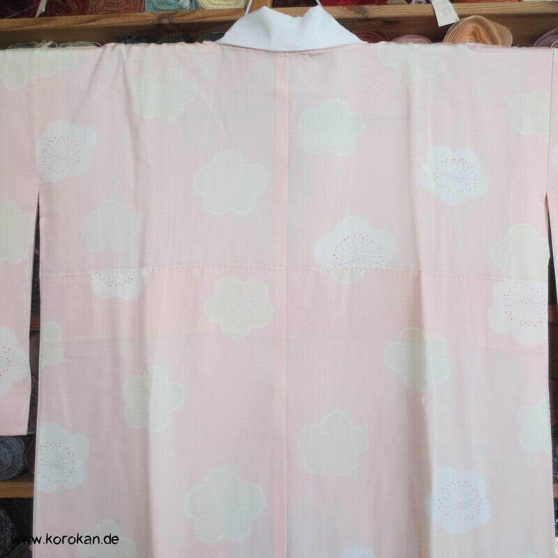 Ume Blüten Seidencrepe Juban Unterkimono