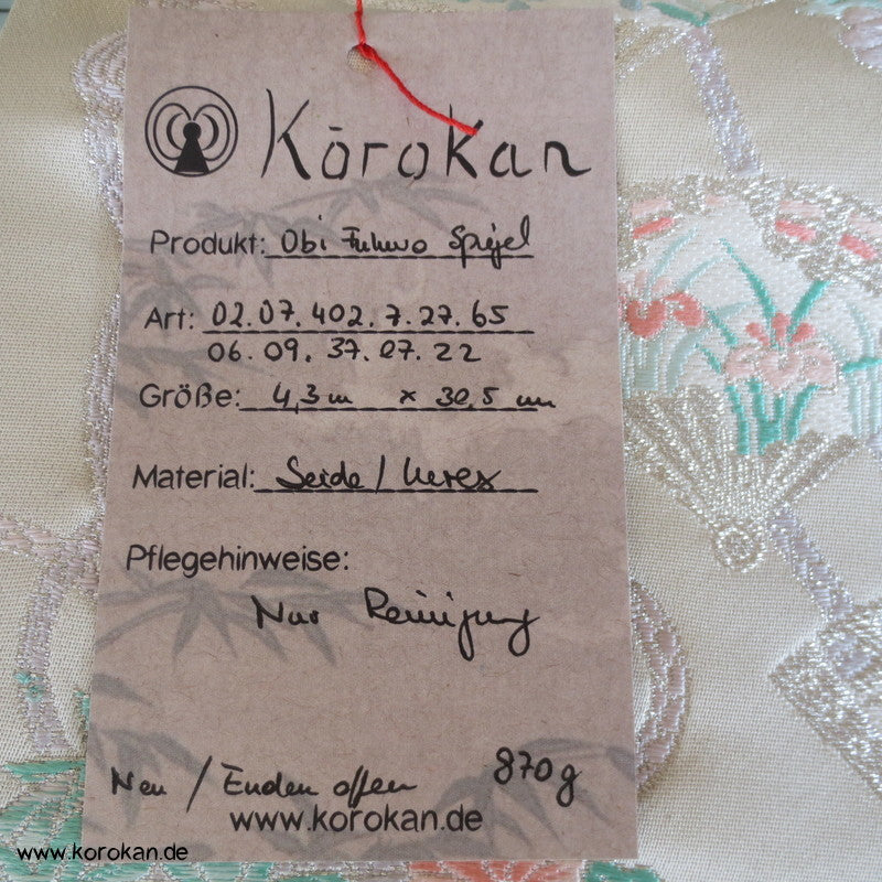 Kranich Kusudama Brokat Fukuro Seidenbrokat Obi Kimonogürtel