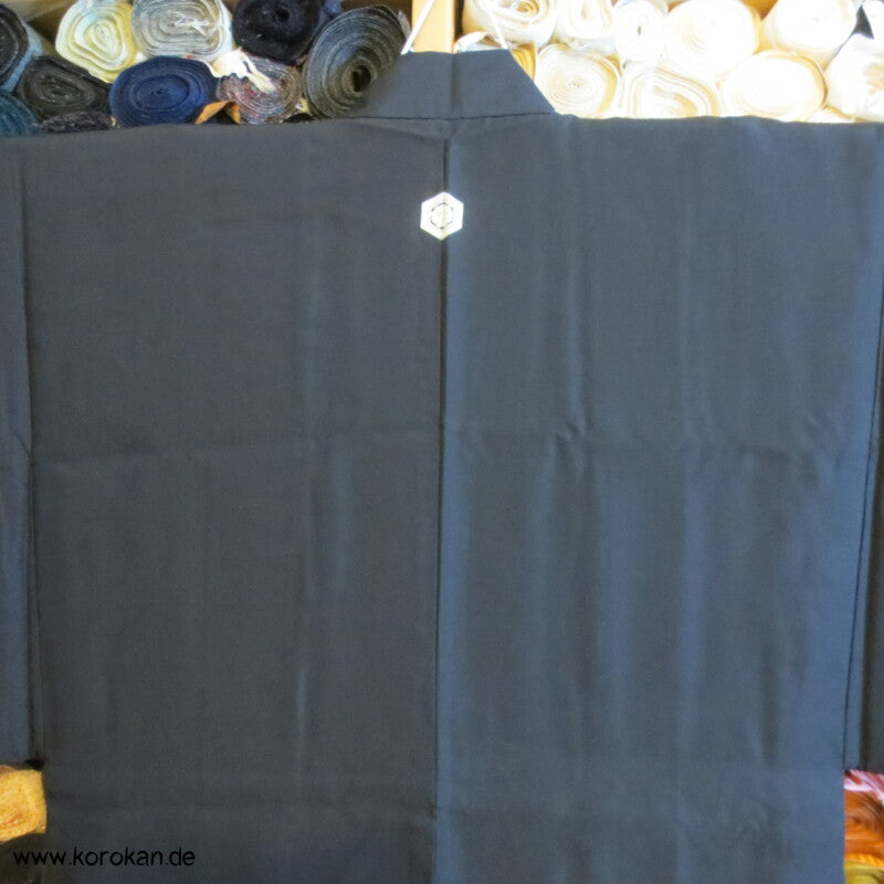 gemalter Tiger Futter, 5 Kikko Mon schwarze Haori Kimono Jacke