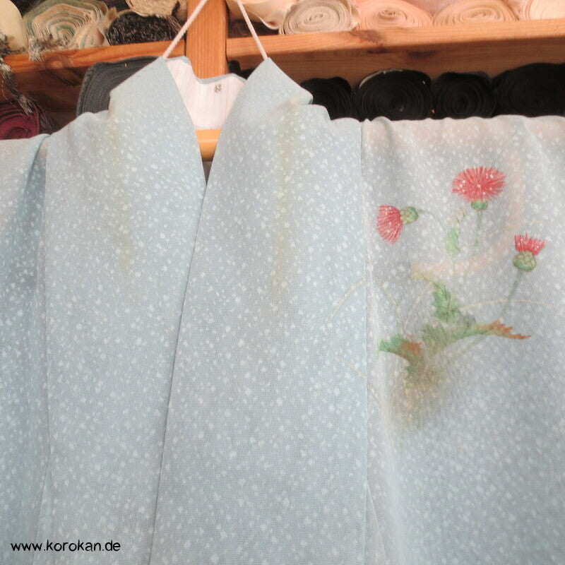 bunte Disteln Hitoe Homongi Kimono