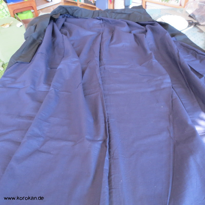 fünf Tachibana Mon Montsuki - schwarzer Seiden Kimono