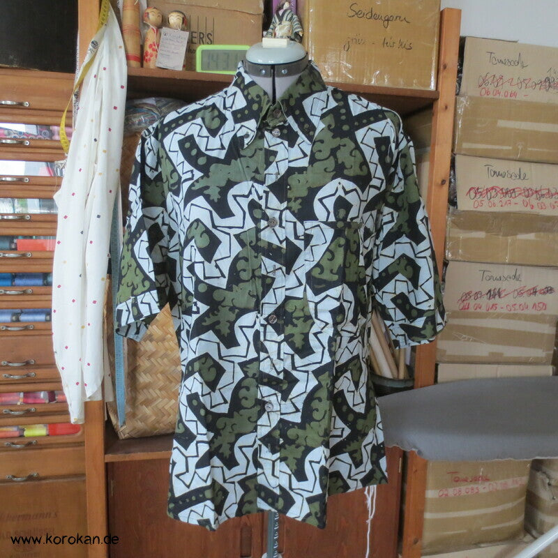 Hawai Herrenhemd aus afrikanischer Baumwolle, fein und leicht, Gr. L