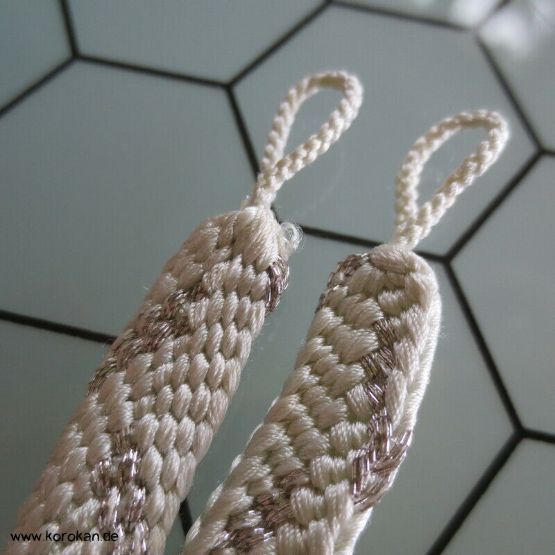 Haori Himo - Seide - silber - weiß