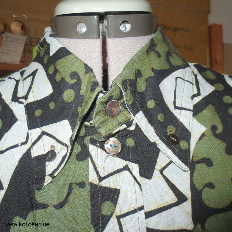 Hawai Herrenhemd aus afrikanischer Baumwolle, fein und leicht, Gr. L