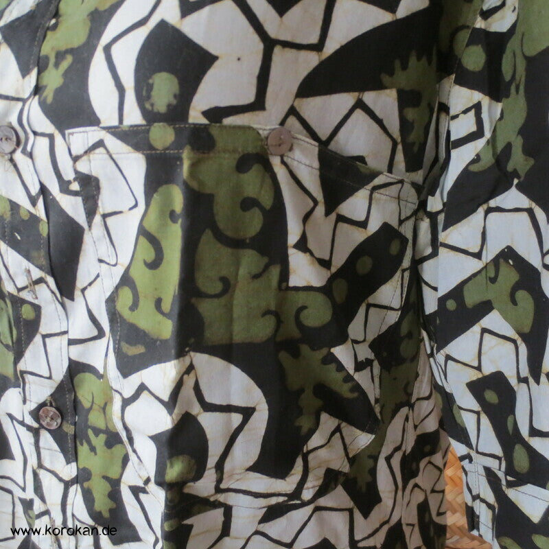 Hawai Herrenhemd aus afrikanischer Baumwolle, fein und leicht, Gr. L