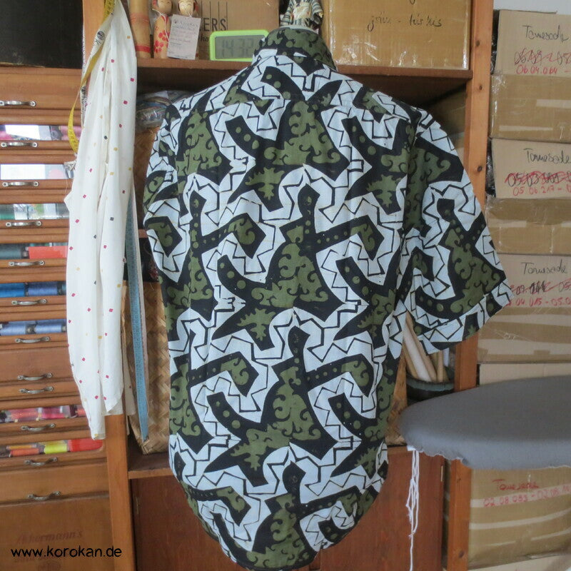 Hawai Herrenhemd aus afrikanischer Baumwolle, fein und leicht, Gr. L