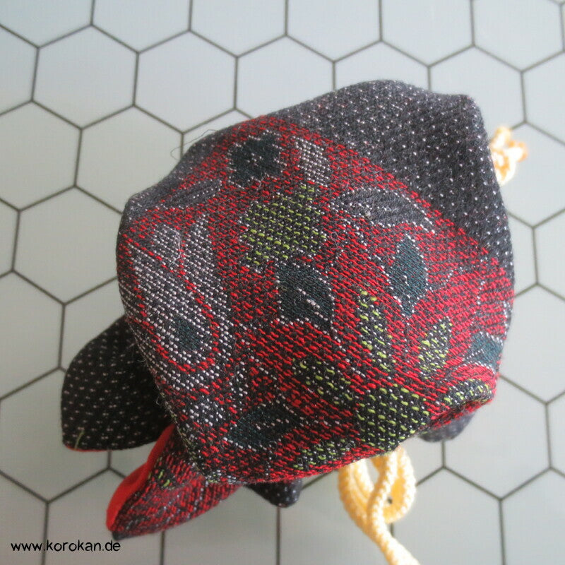 kleiner Zugbeutel - Schmuckbeutelchen, japanische Wolle / Seide