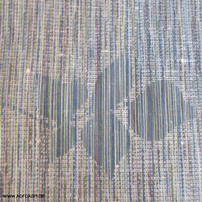 Blätter eingewebt Streifen Kasuri Kimono Wolljacquard