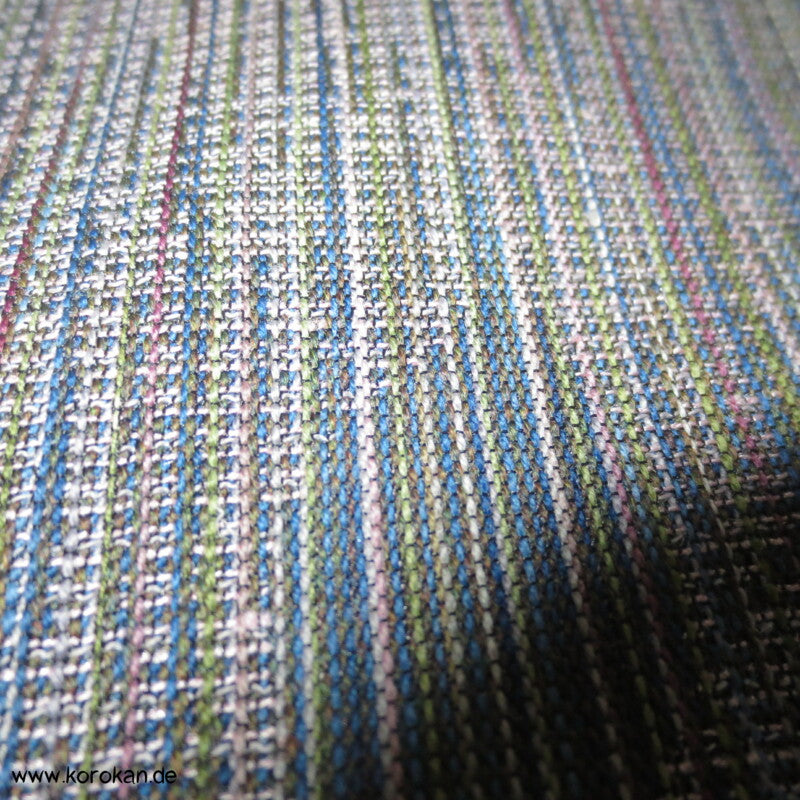 Blätter eingewebt Streifen Kasuri Kimono Wolljacquard