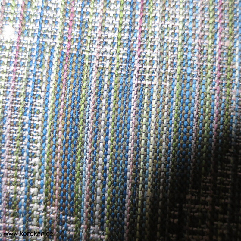 Blätter eingewebt Streifen Kasuri Kimono Wolljacquard
