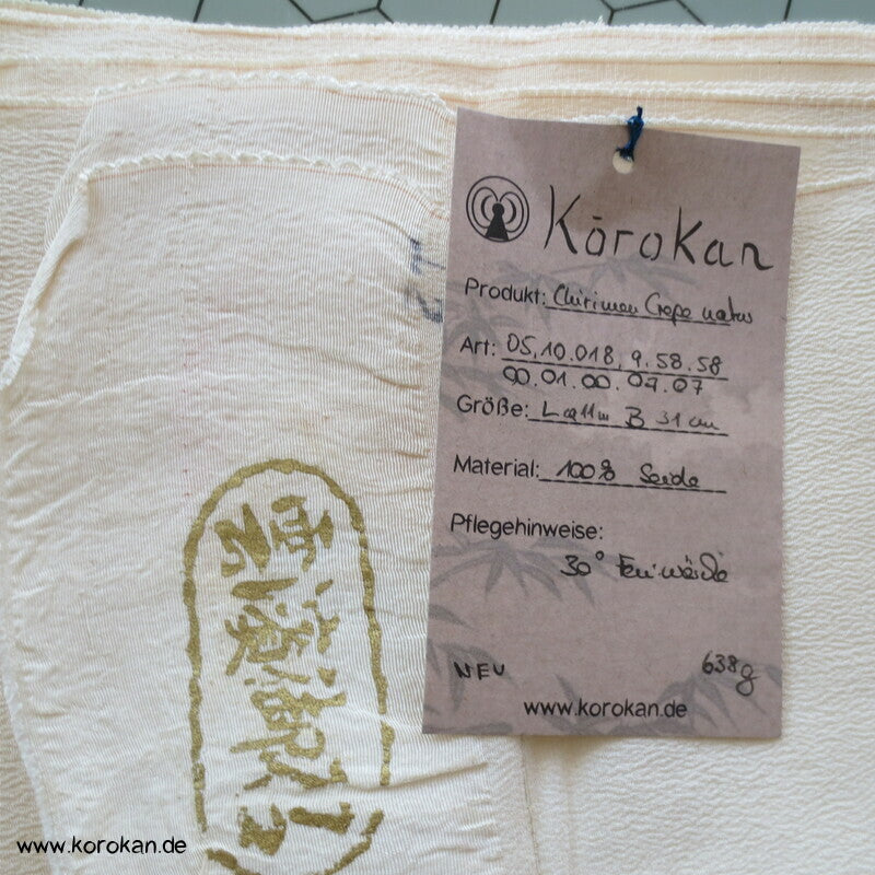japanische natur Chirimen Crepe Seide Tanmono für Kimono