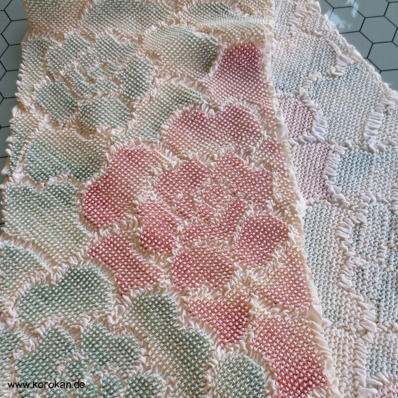 Shibori Päonien, Sayagata Rinzu Seidendamast Obiage