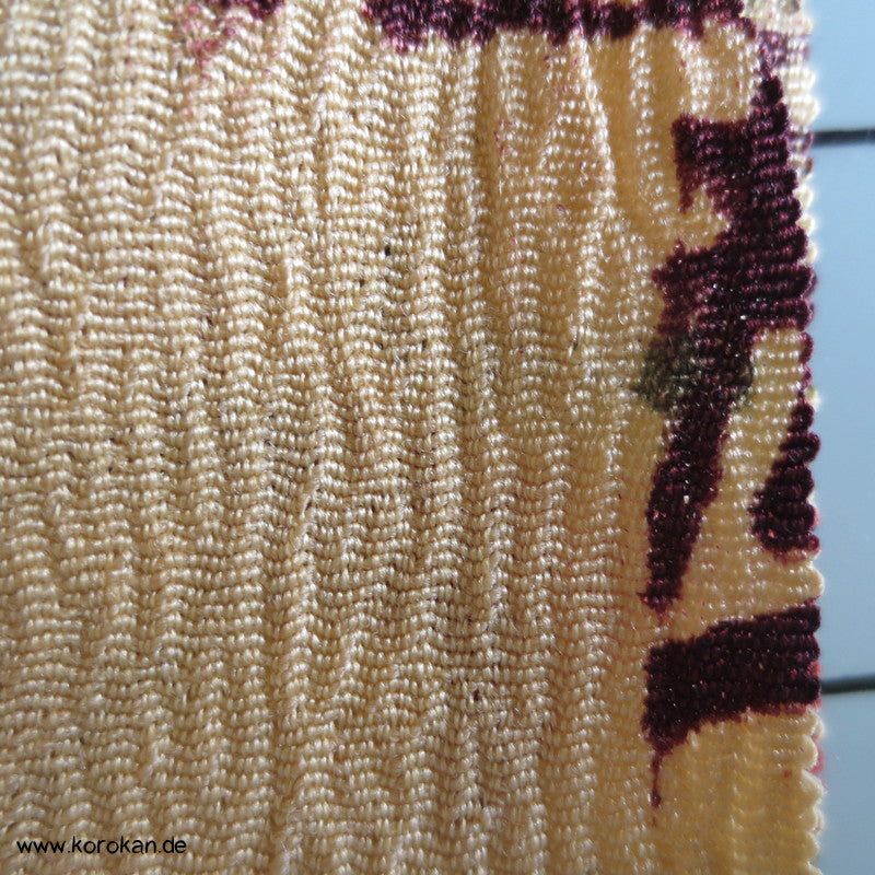 Häuser und Tempel Vignetten Druck Kimono Wollcrepe