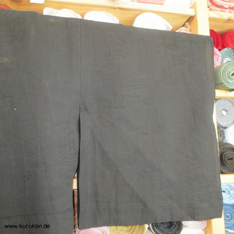 schwarz überfärbter Hanf Drehergewebe Juban Kimono