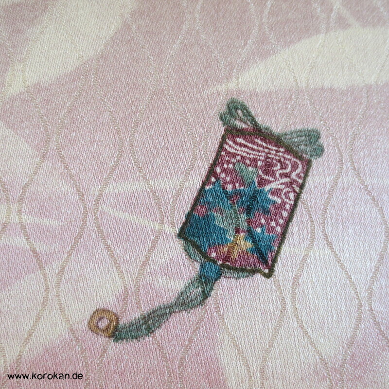 Tatewaku und Amulette Seide / Wolle Kimono Damast