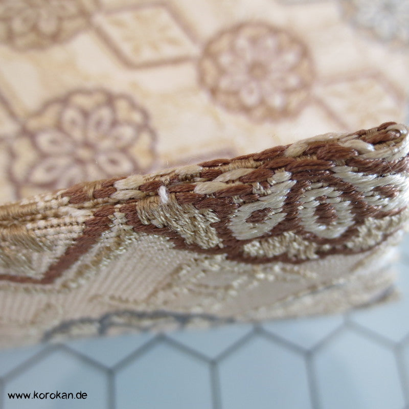 Mini Maru Obi Seidenjacquard, Set, Deckchen, Tischmittelstück, Fukusa