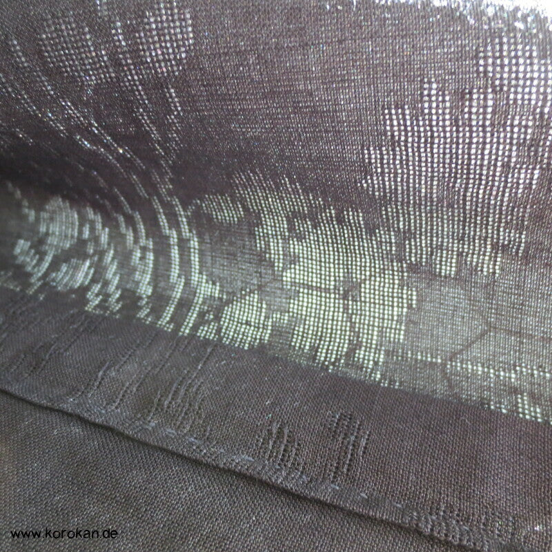 schwarz überfärbter Hanf Drehergewebe Juban Kimono